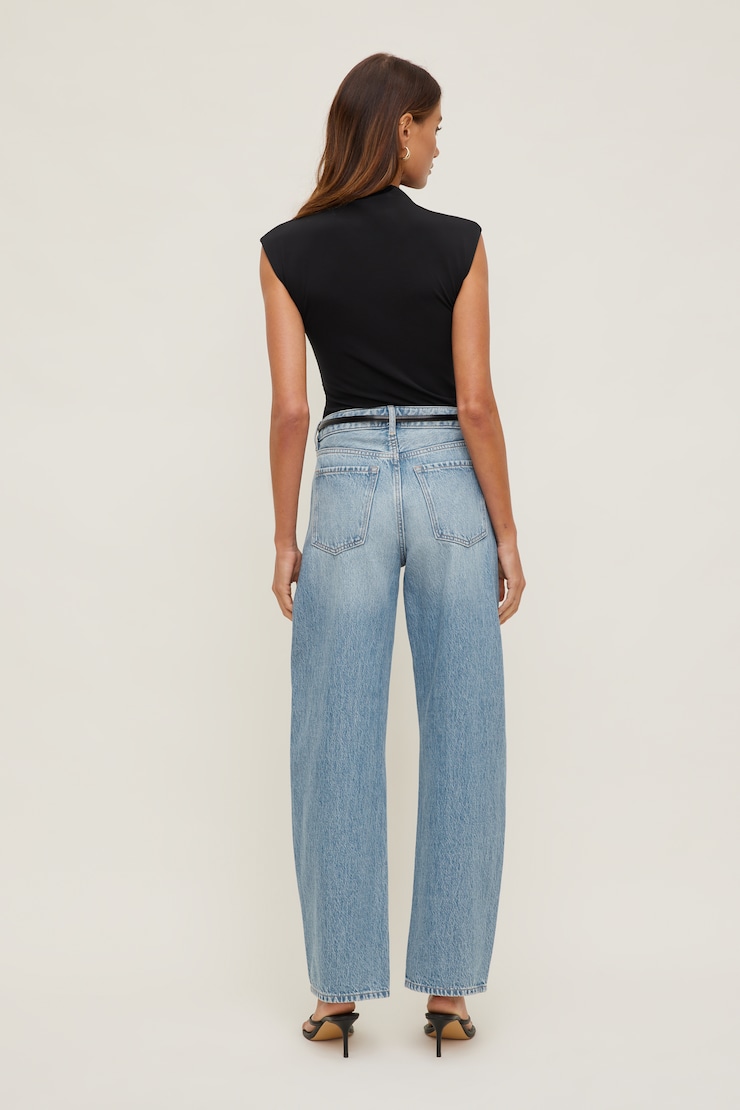 Kennedy High Rise Barrel Leg Jeans Medium Light Indigo / Blue Rebellion large