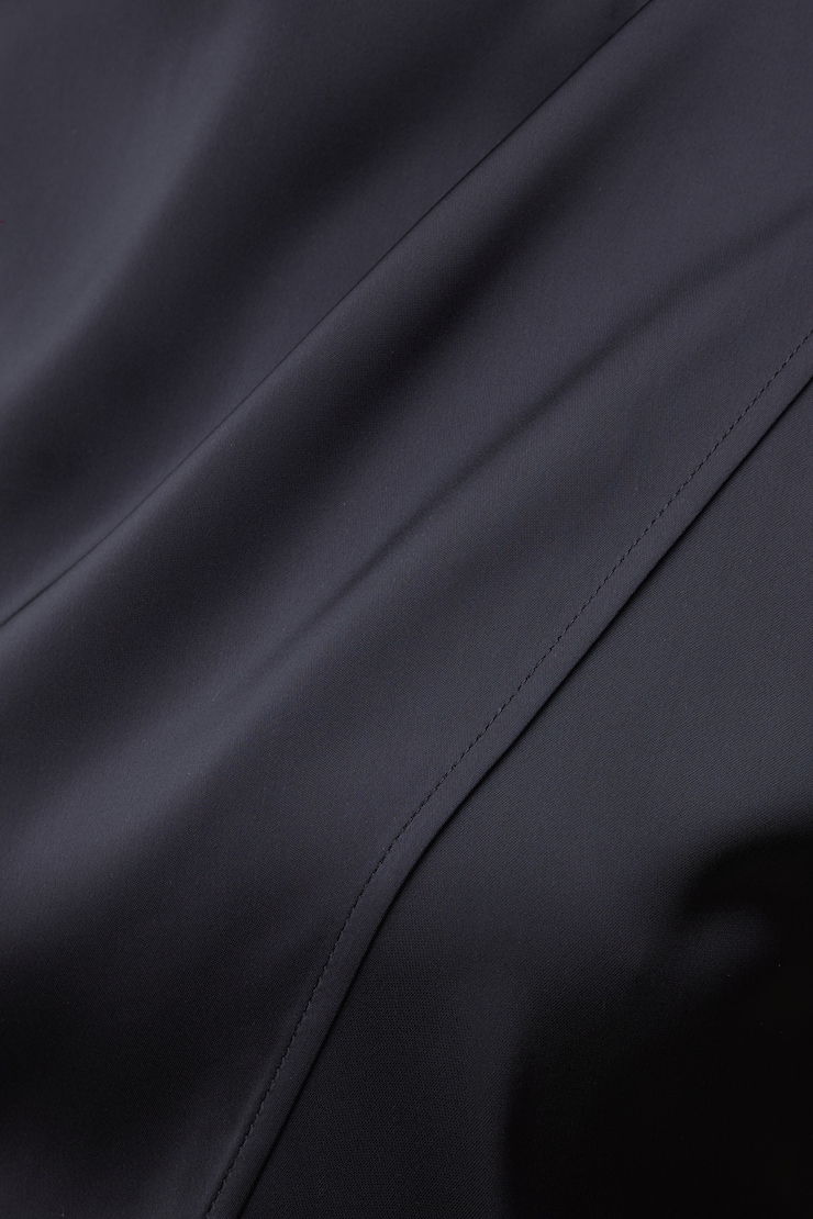 Ella Layered Satin Blouse Jet Black large