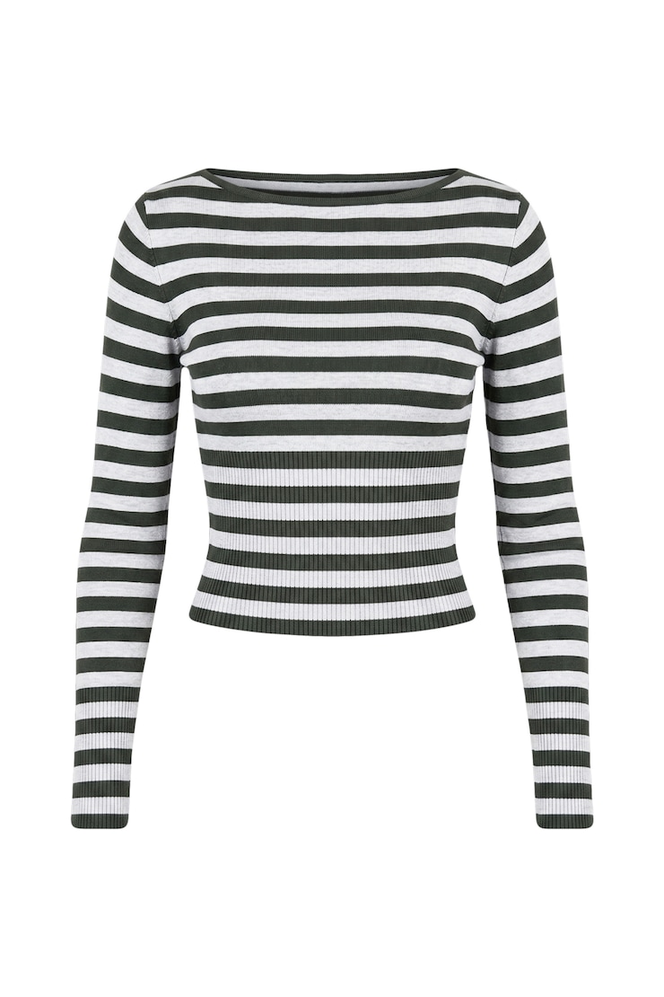 Ryan Fitted Boatneck Sweater, Olive Obsession/Spring Grey Mix, large