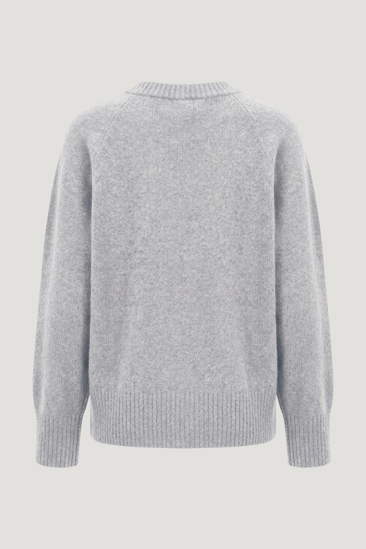 Rory Oversized Sweater Light Grey Mix large