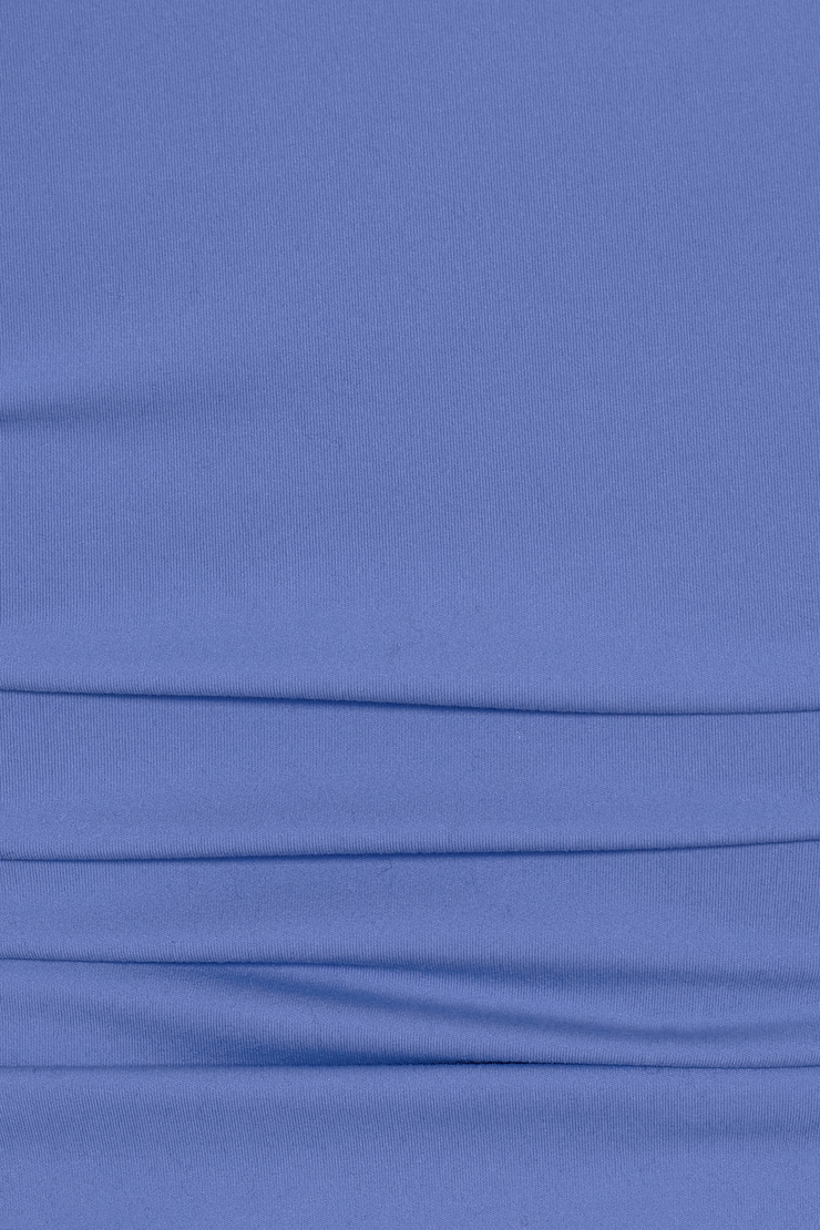 Sleek High V-Neck 3/4 Sleeve Top, Blue Blush, large