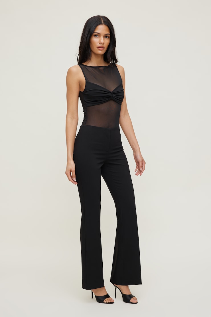 Kai Sheer Mesh Bodysuit Black | Dynamite