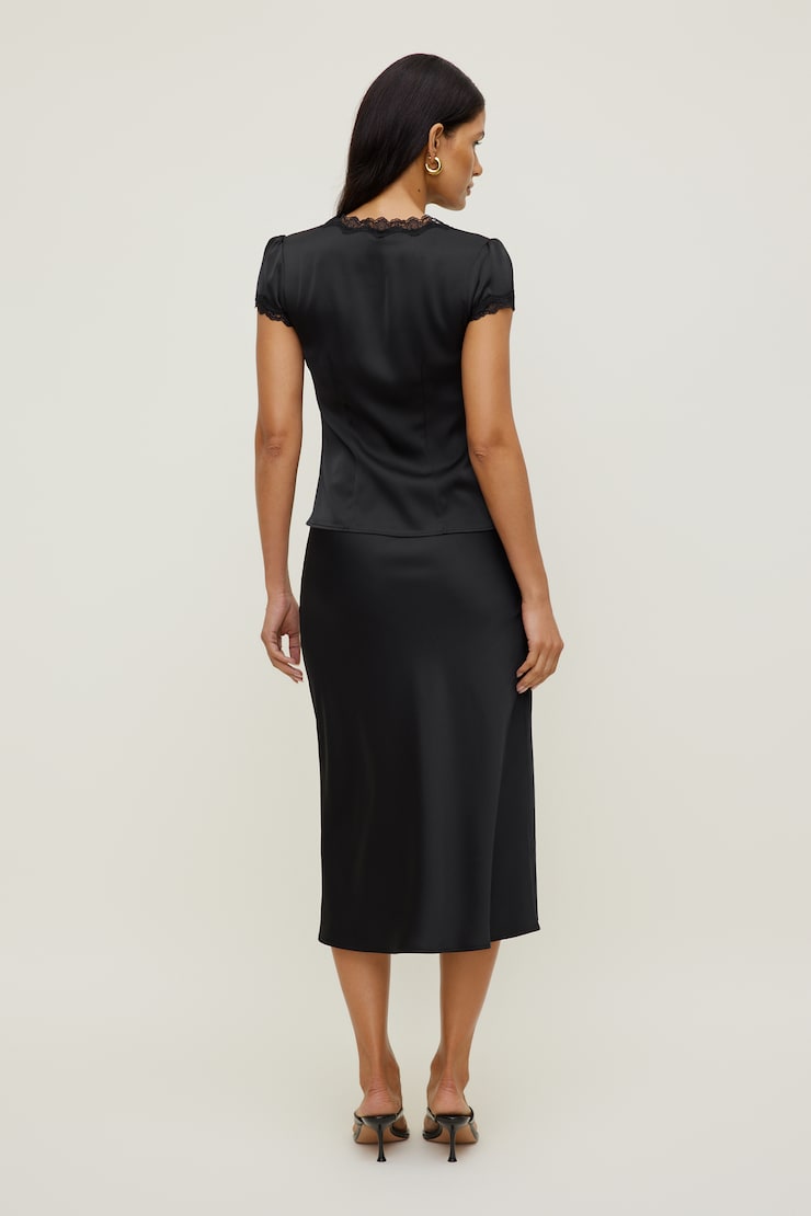 Anya Satin Blouse Jet Black large