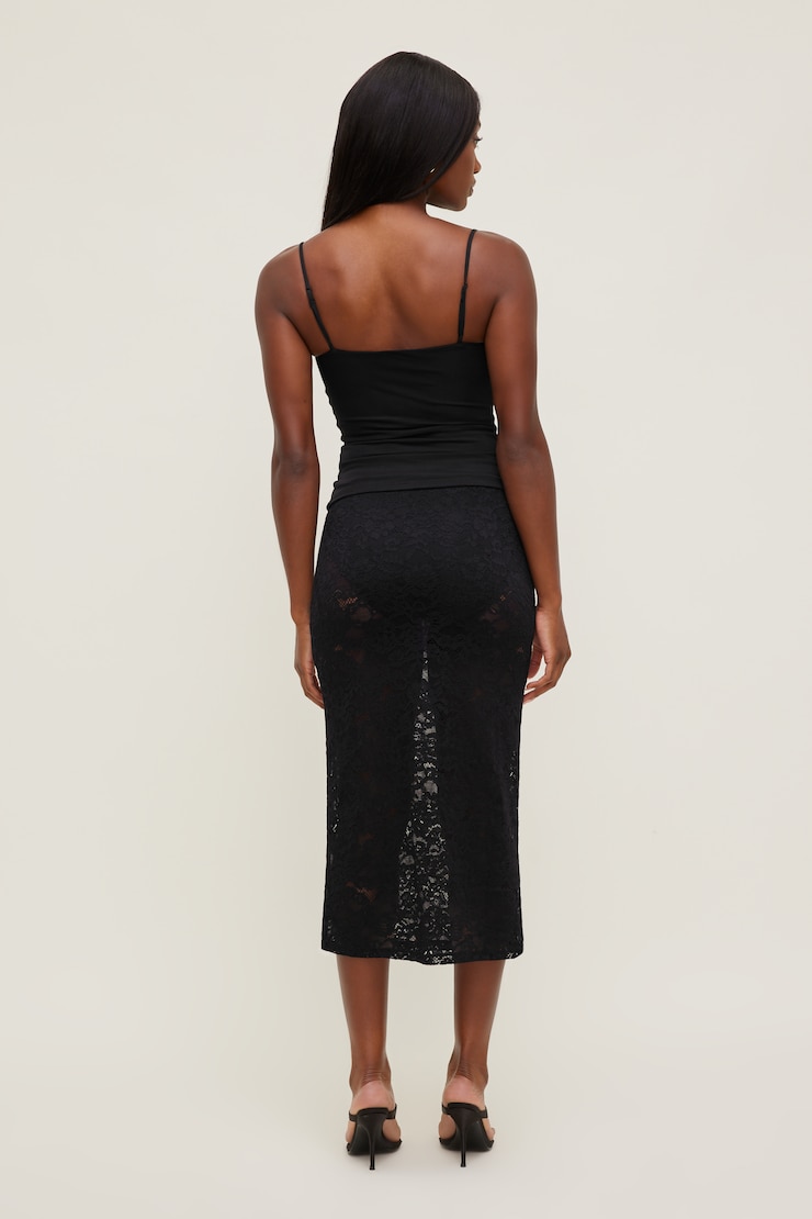 Monet Mesh Top Jet Black large