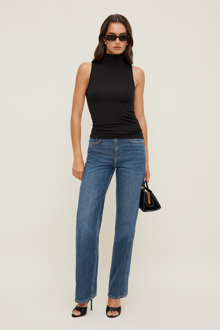 Heidi High Rise Wide Leg Jeans Medium Indigo / Blue Horizon large