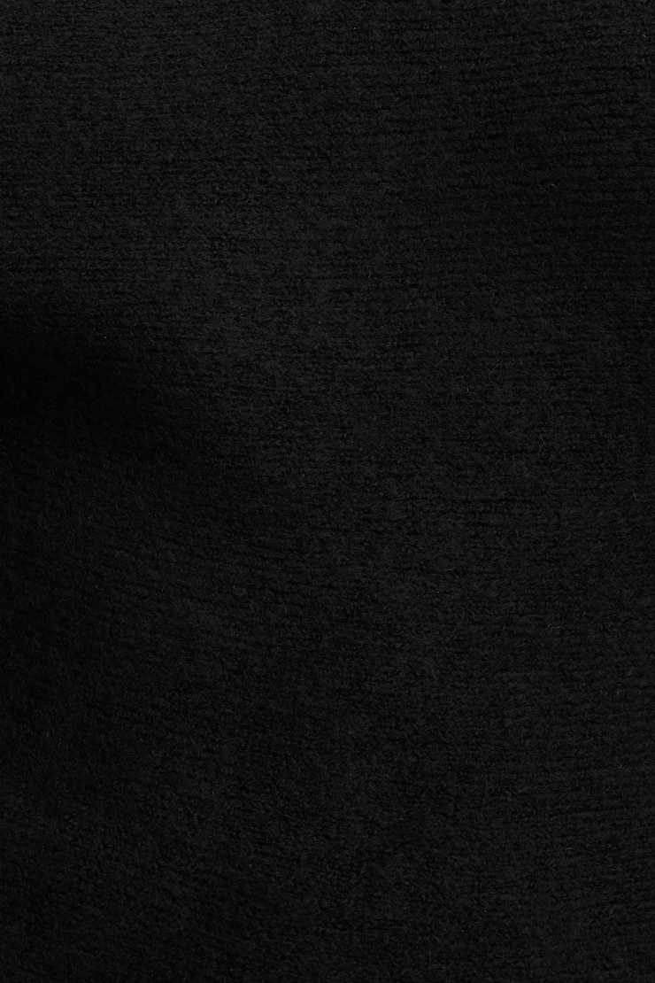 Cinched V Neck Sweater Jet Black large