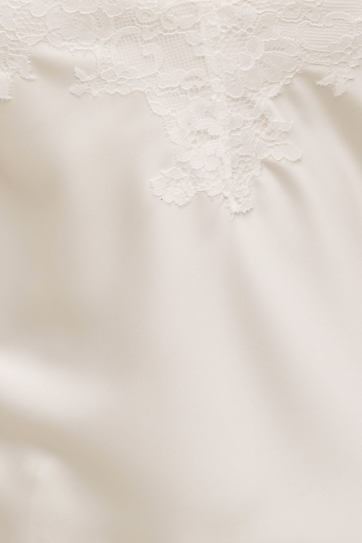 Cassie Asymmetric Lace Satin Cami
