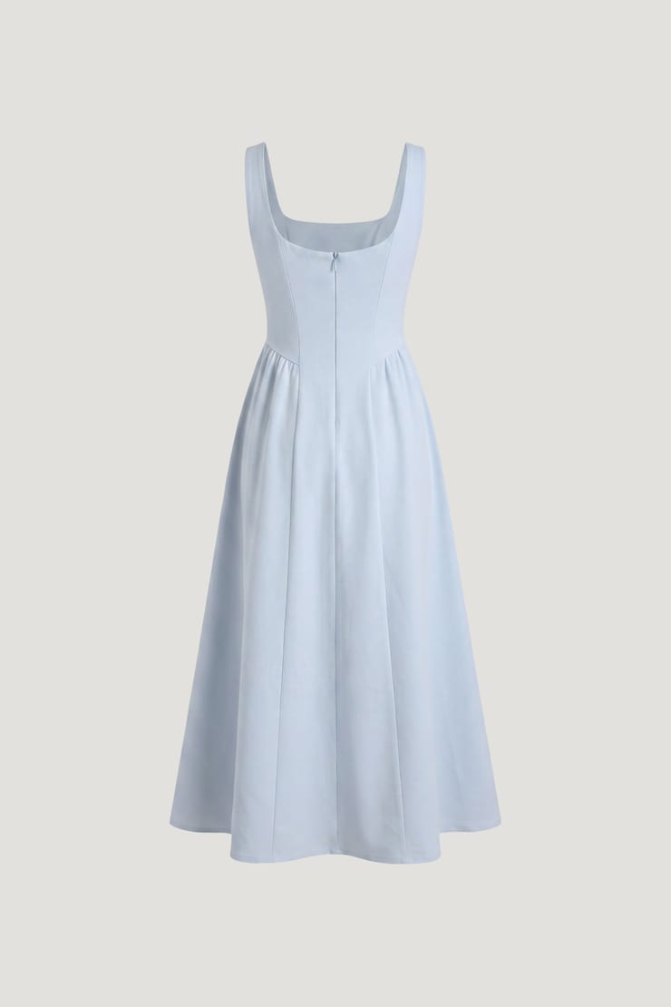Irina Ponte Midi Dress Heather Blue large
