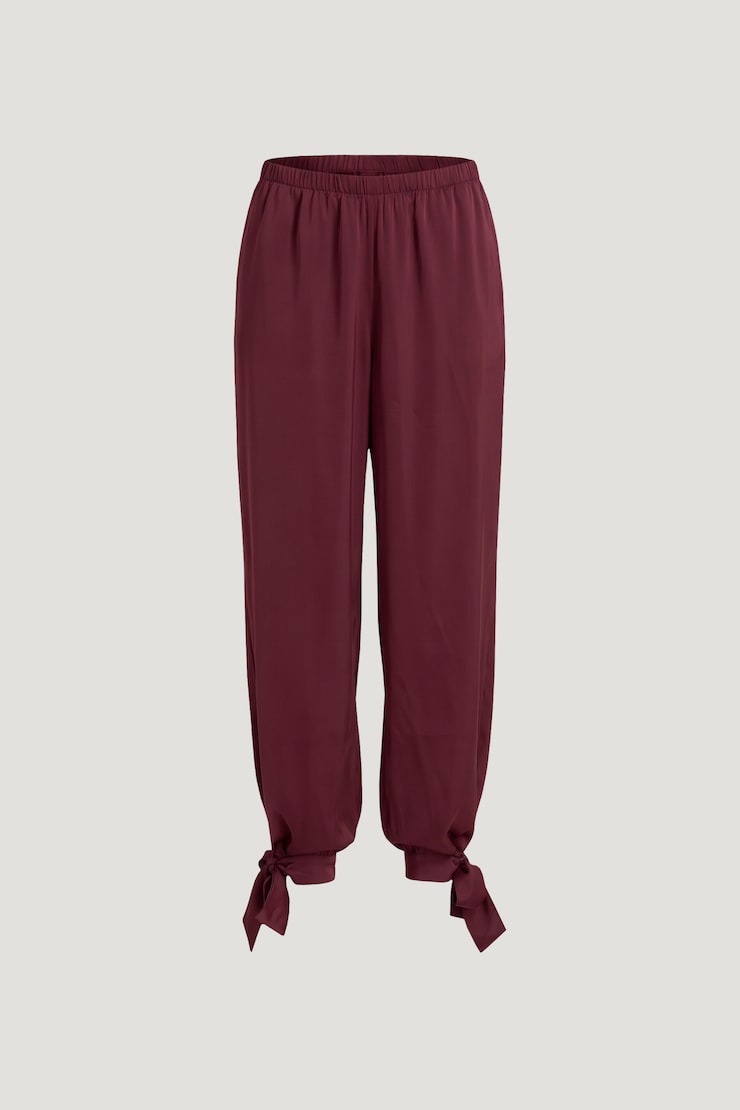 Satin Balloon Pants Maroon Banner large
