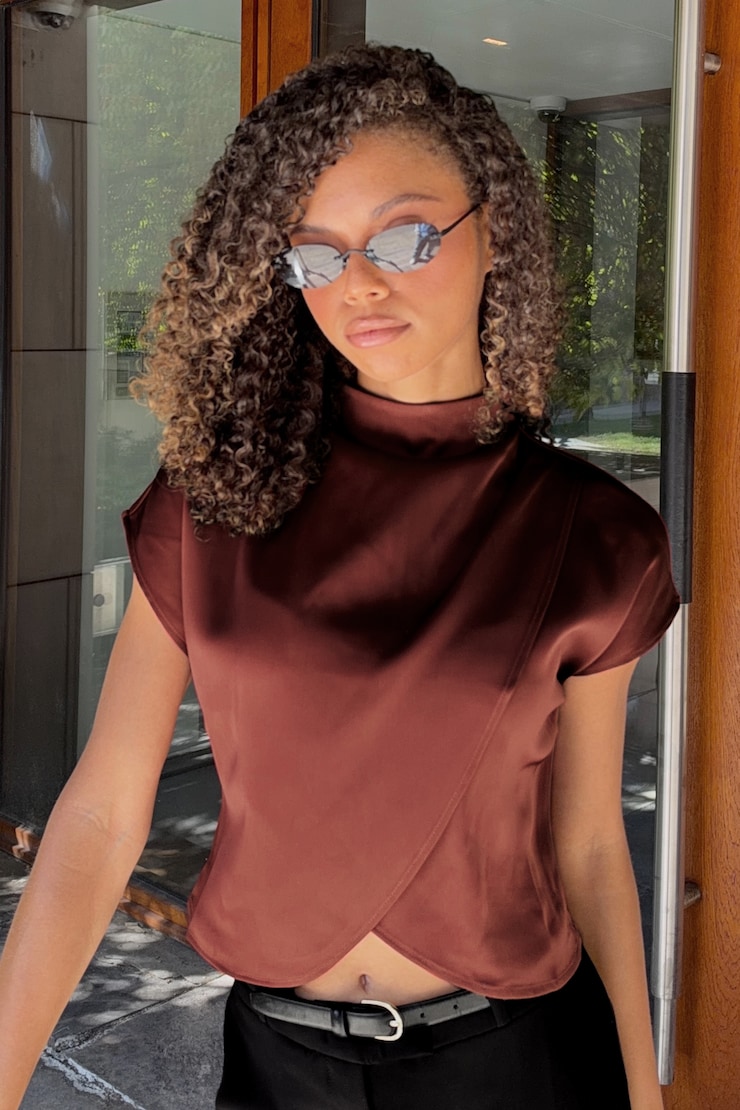 Ella Layered Satin Blouse