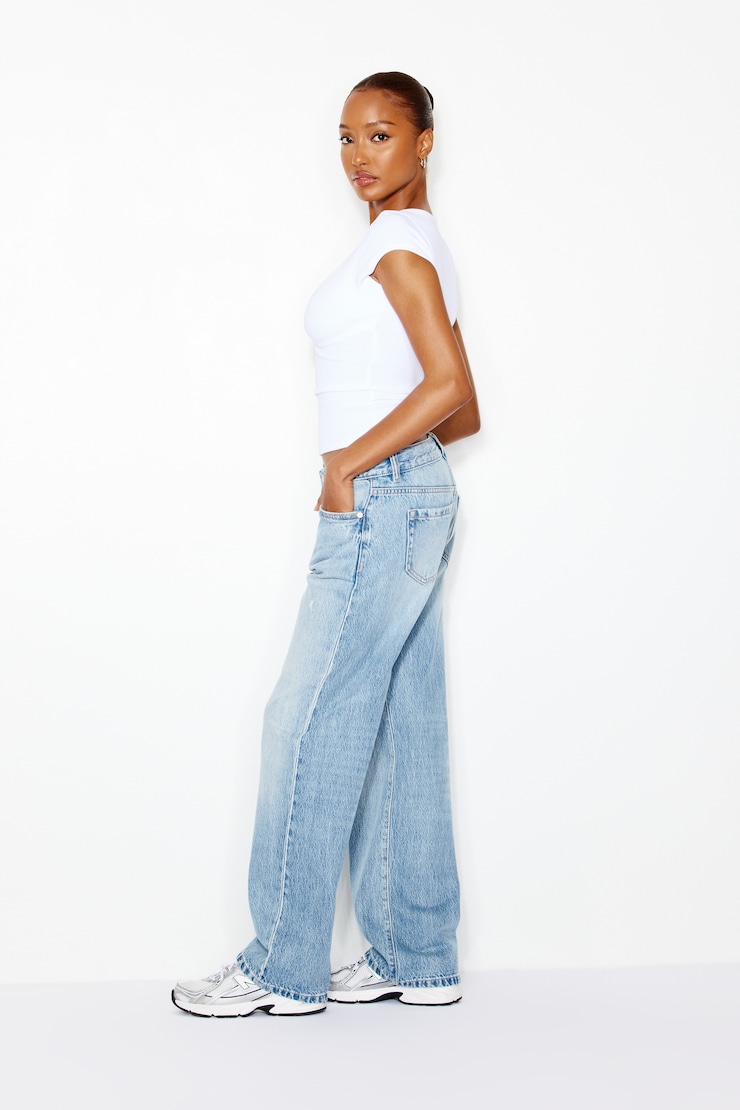 Low Rise Relaxed Jeans, Lena Blue, large