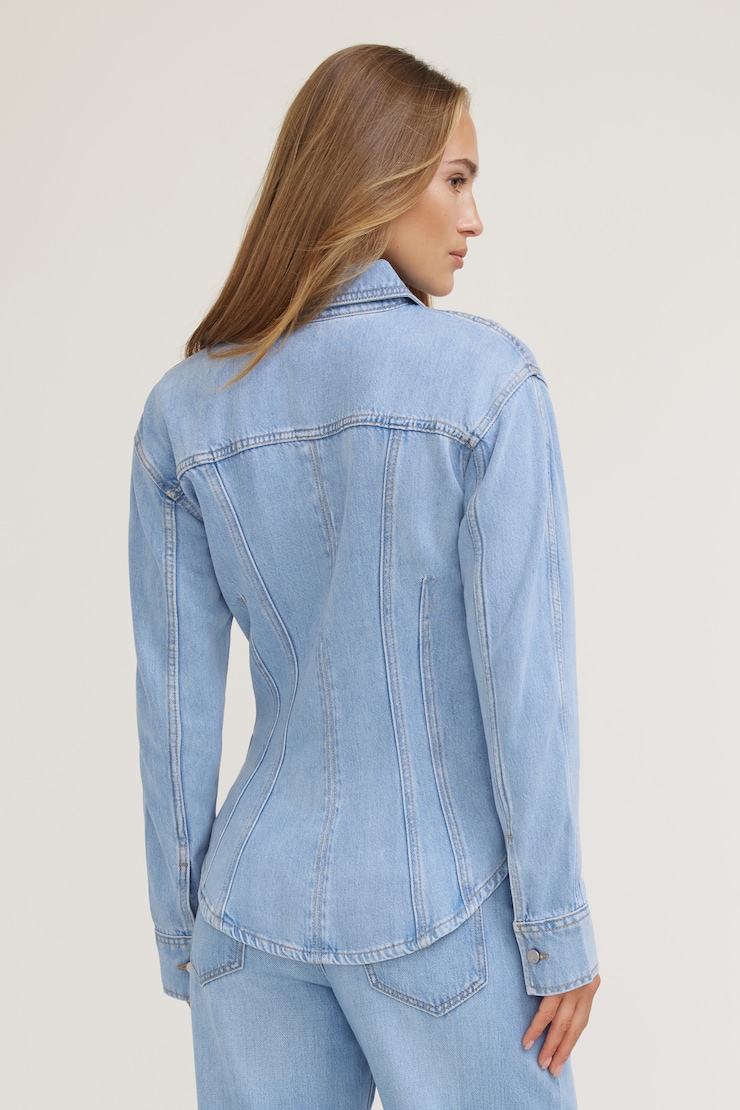 Cinched Tencel™ Denim Shirt Medium Indigo / Palma Blue large