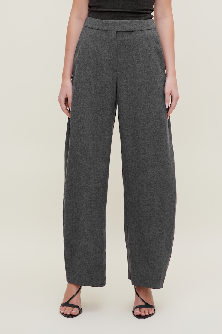 Pantalon à jambe ballon Slater Twill brossé gris large