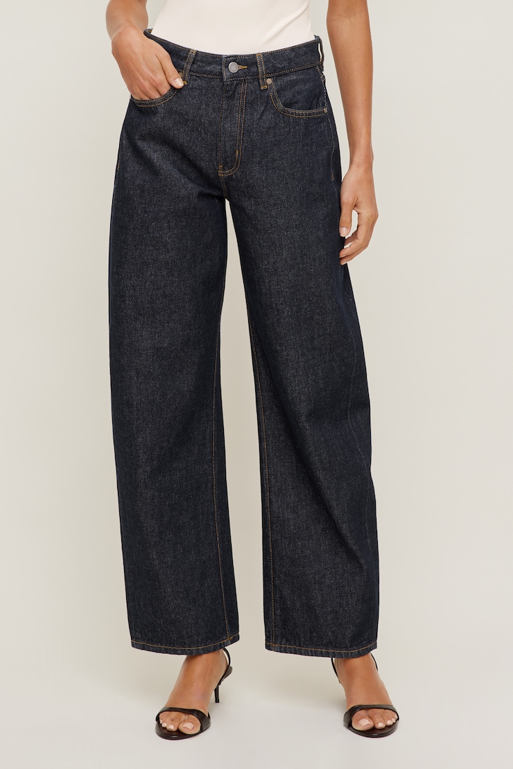 Kennedy High Rise Barrel Leg Jeans Dark Indigo / Rinse large