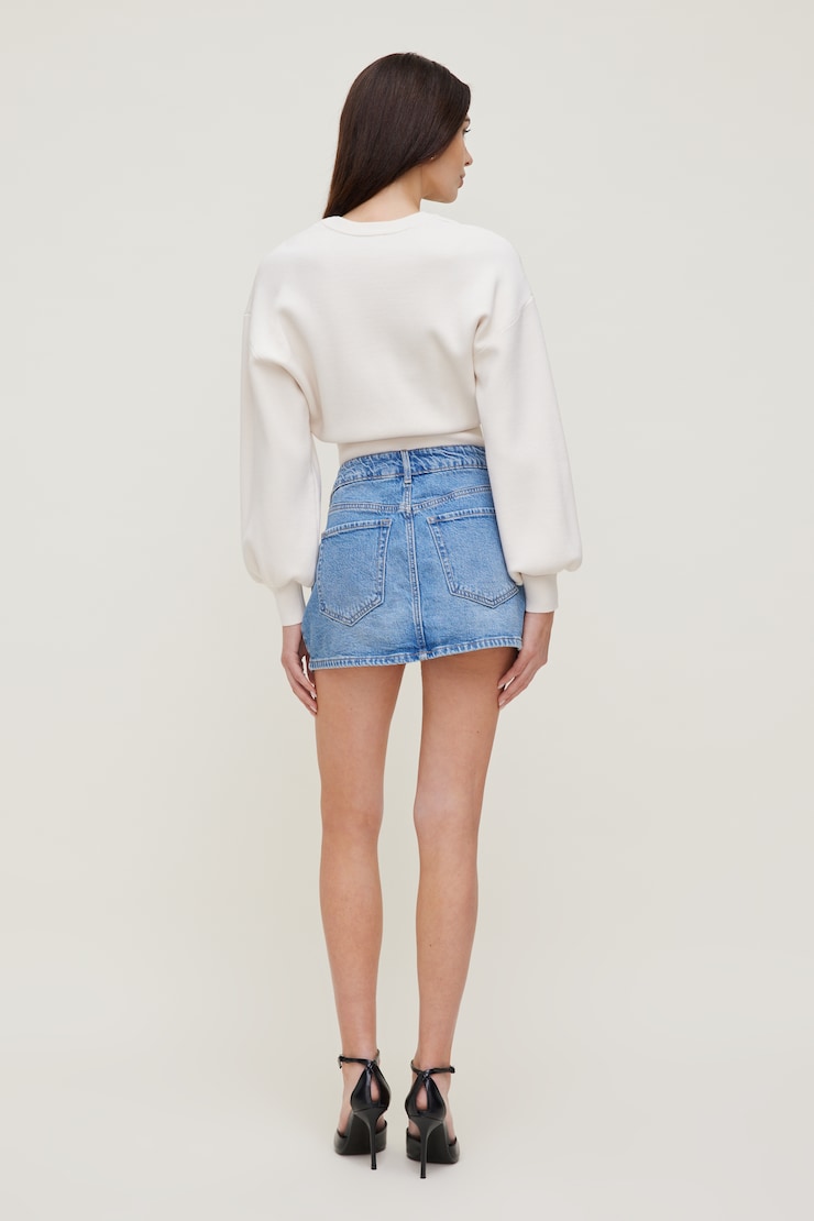 Gia Denim Mini Skort Medium Light Indigo / Tulum Blue large