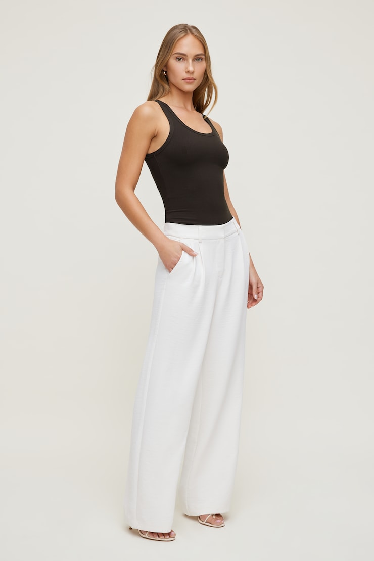 Ellie Ribbed Tank Top Chocolate Torte Brown large