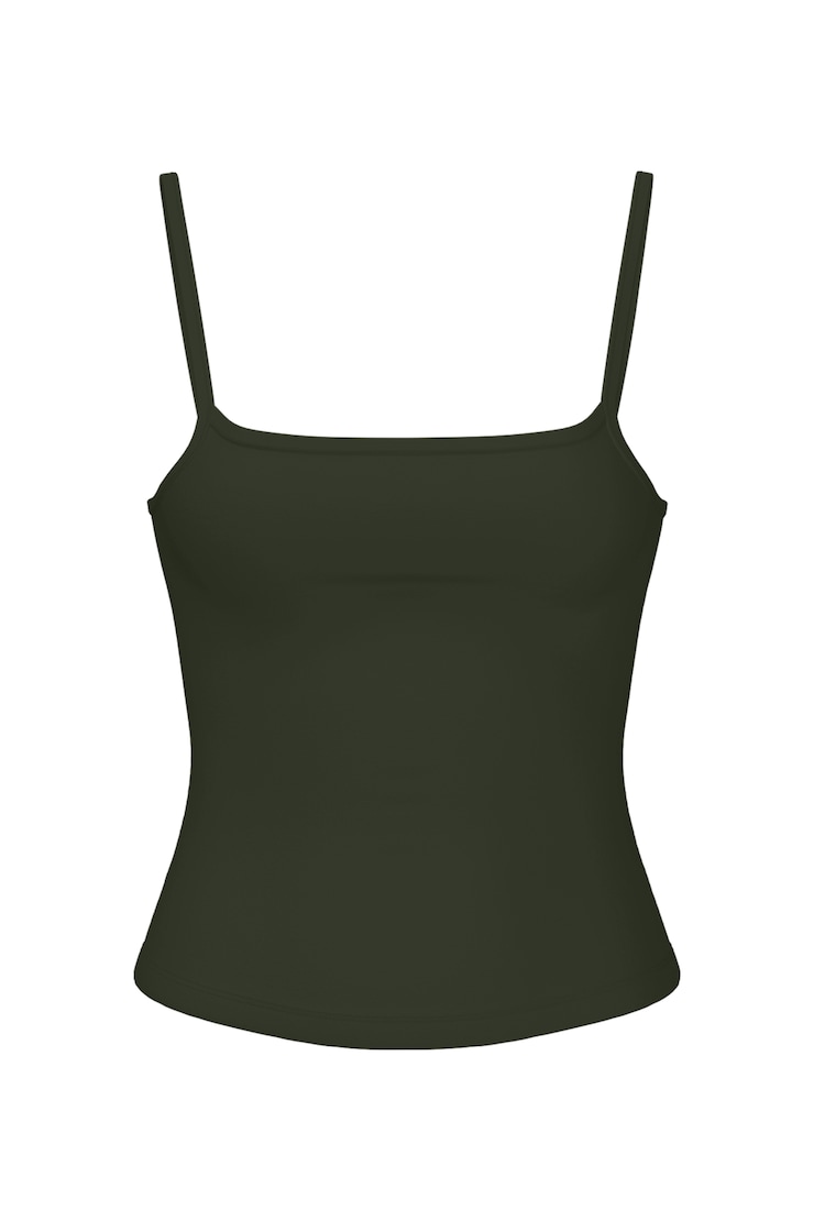 Sleek Scoop Cami Top, OLIVE OBSESSION, large