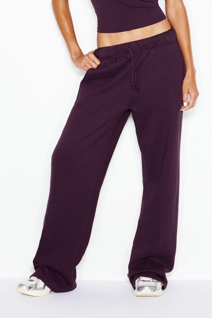 UltraFleece Straight Leg Sweatpants, Wild Berry Maroon, large
