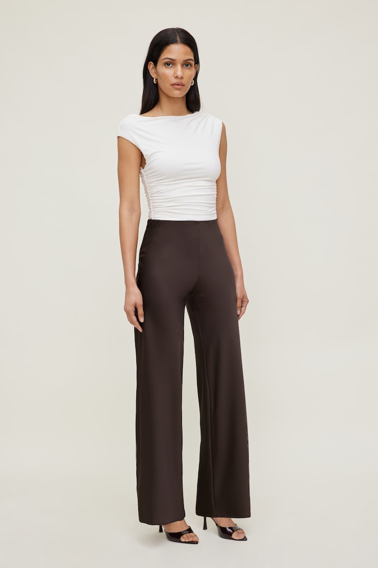 Izzy Wide Leg Satin Pants
