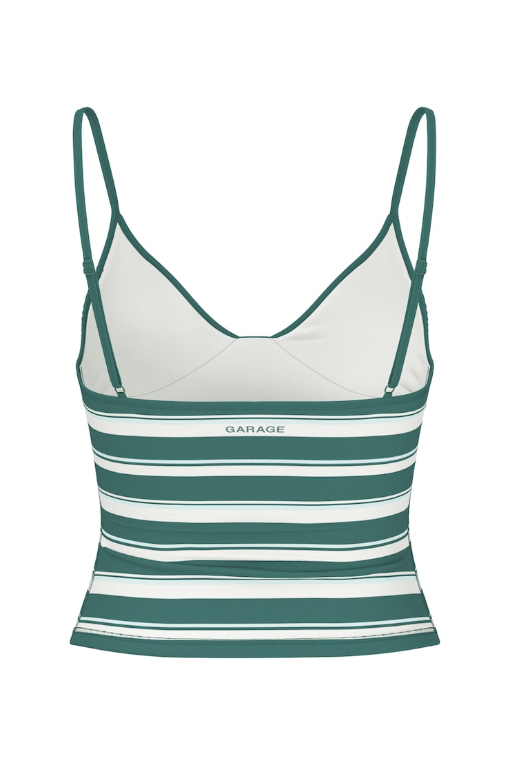 Active Plunge Cami Top, Turquoise Trouble/White Stripes, large
