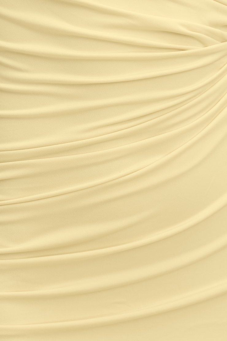Willow Sculpt Maxi Dress Pale Yellow large