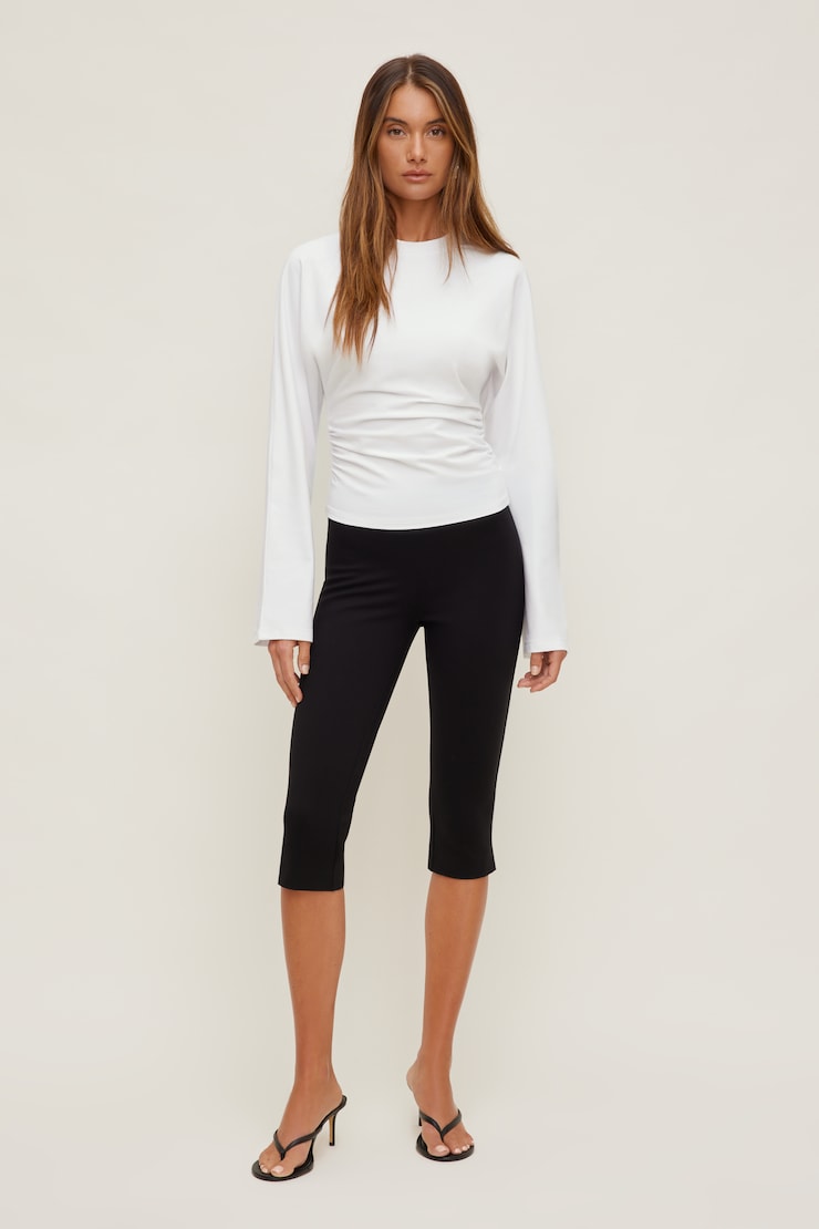 Andrea Long Sleeve T Shirt Bright White large