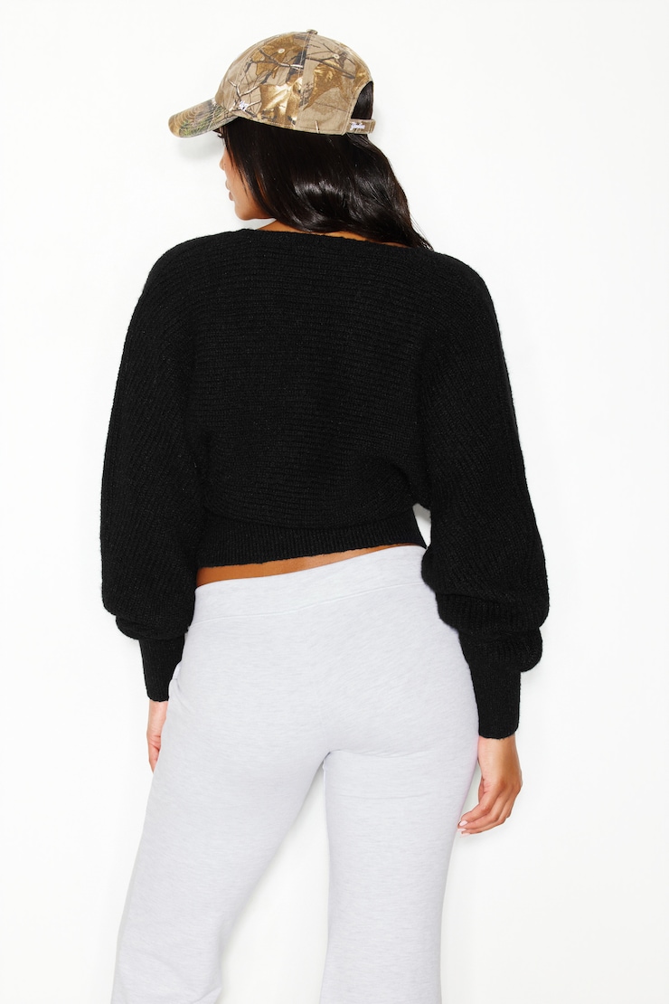 Wrapped Up Sweater, Jet Black, large
