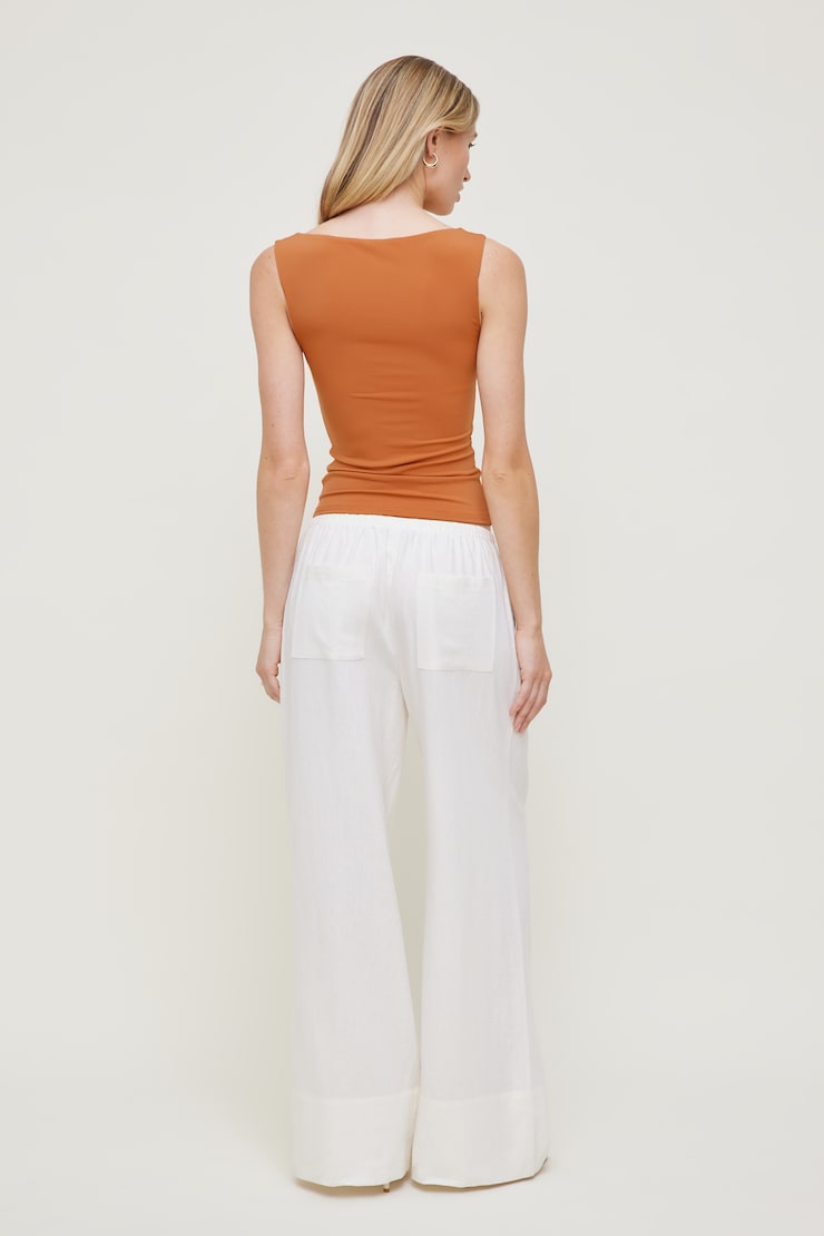 Nola Sculpt Tank Top Orange Sunset large