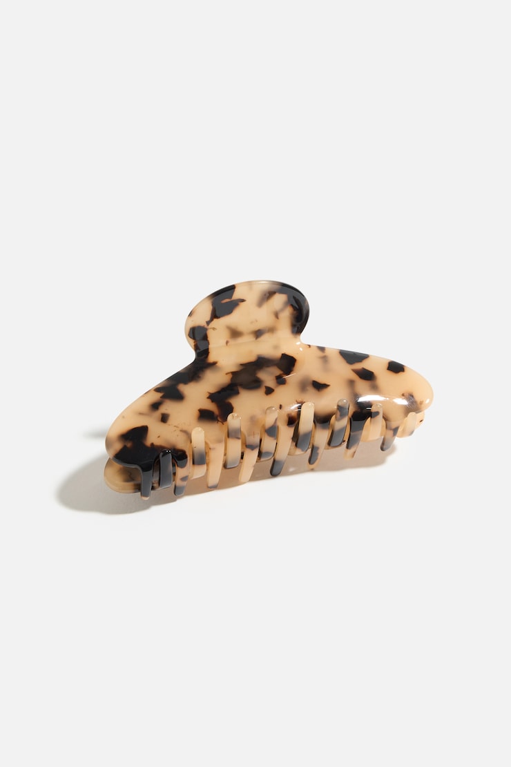 Acetate Claw Hair Clip Milky Tortoise Brown large