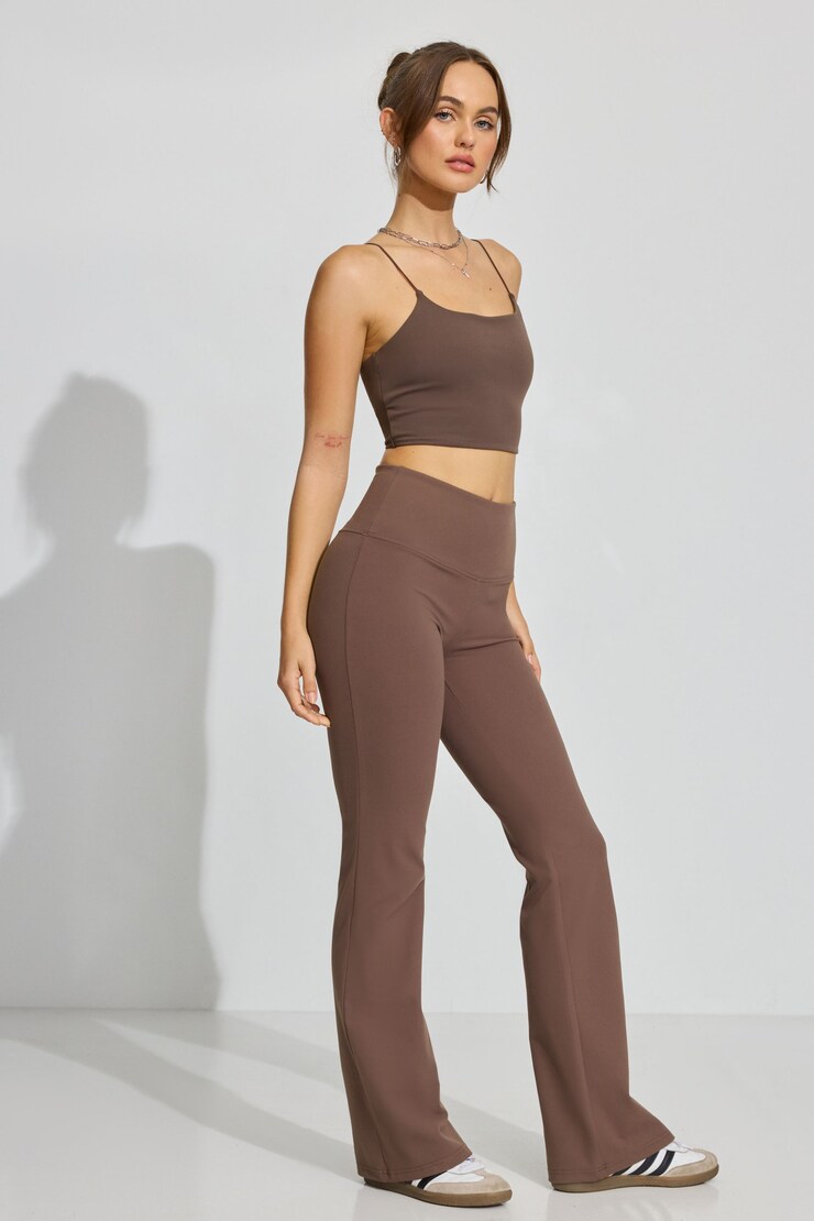 Flare Legging, Shopping Bag Brown , large