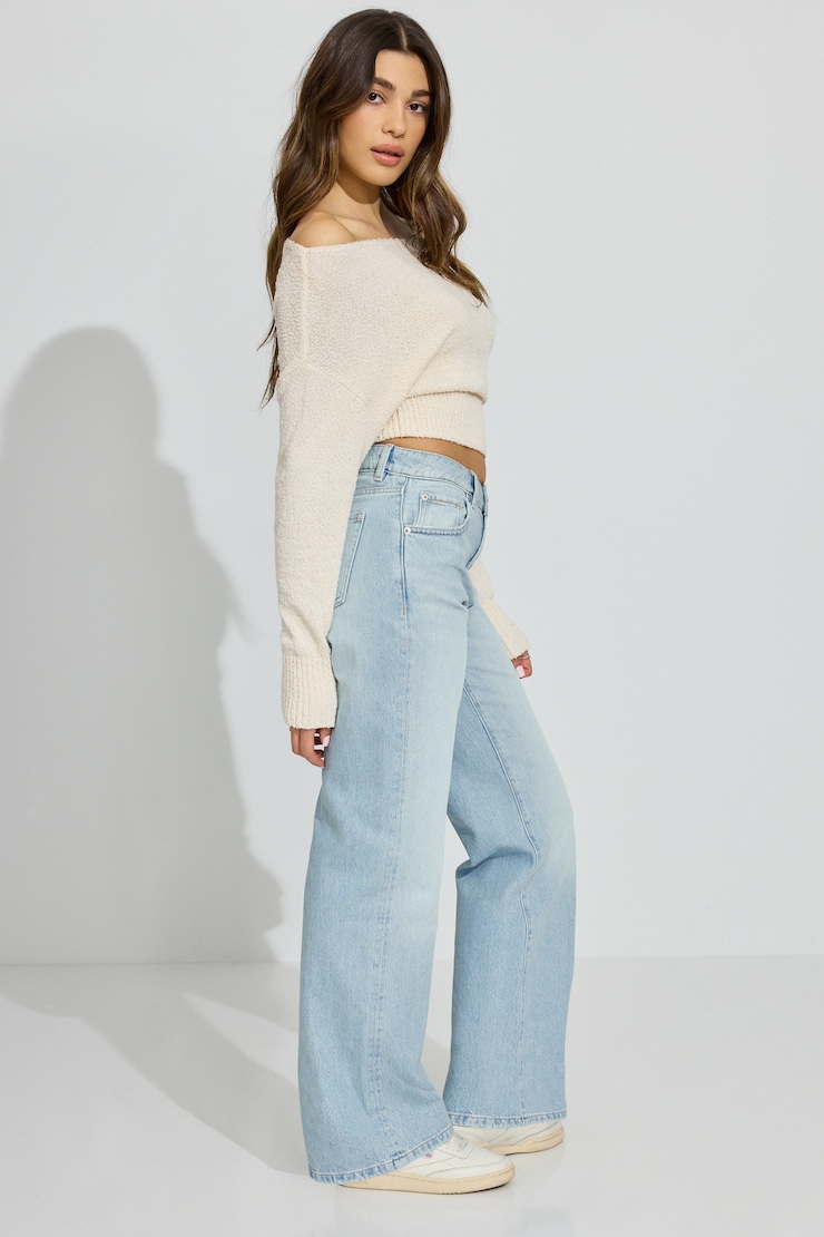 Wide Leg Jeans, Idalia Blue, large