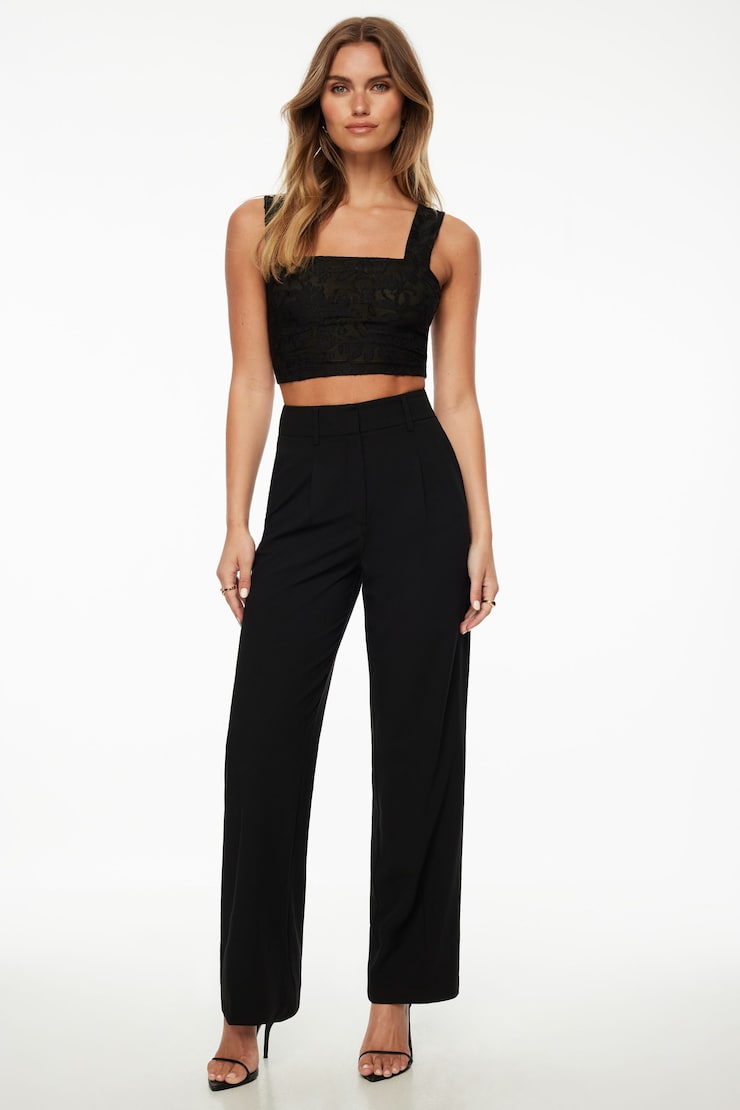 Camisole diaphane Lota Noir encre large
