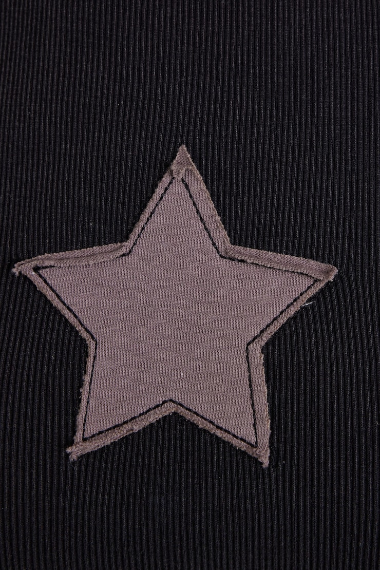 Kenny Tank Top, Washed Black with "Star" Art, large