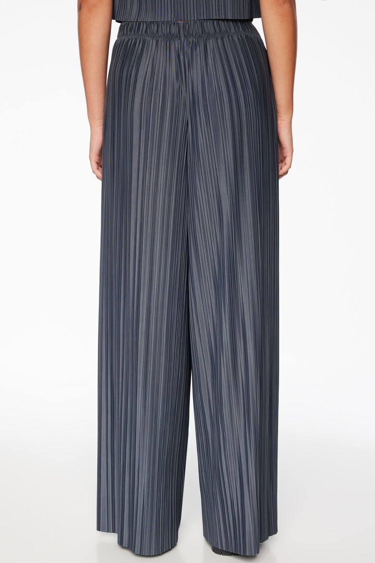 Plissé Knit Wide Leg Pants  Turbulence Grey  large