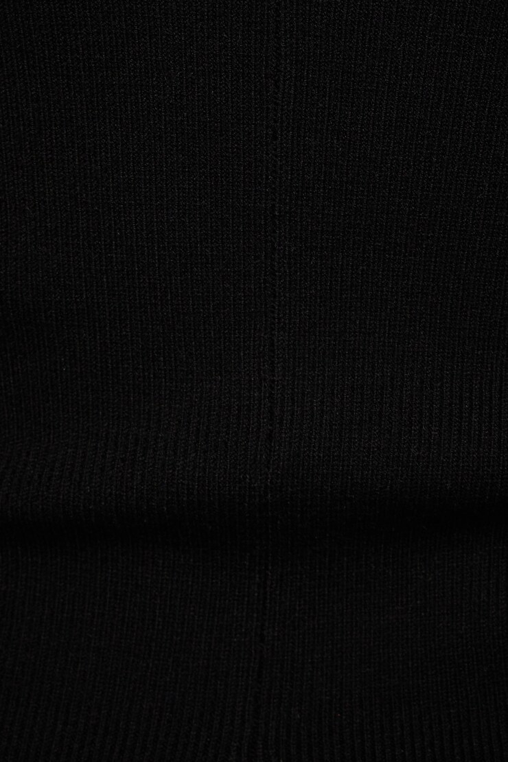 Fit & Flare Knit Mini Dress Jet Black large