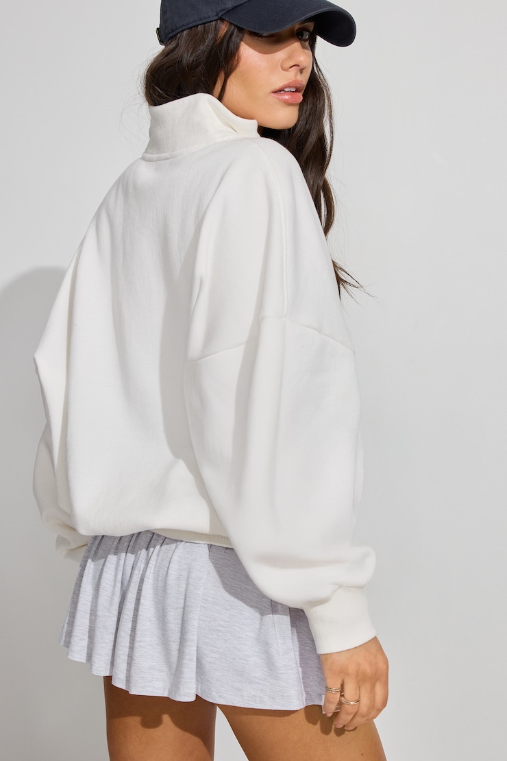 UltraFleece Half Zip Sweatshirt White | Garage