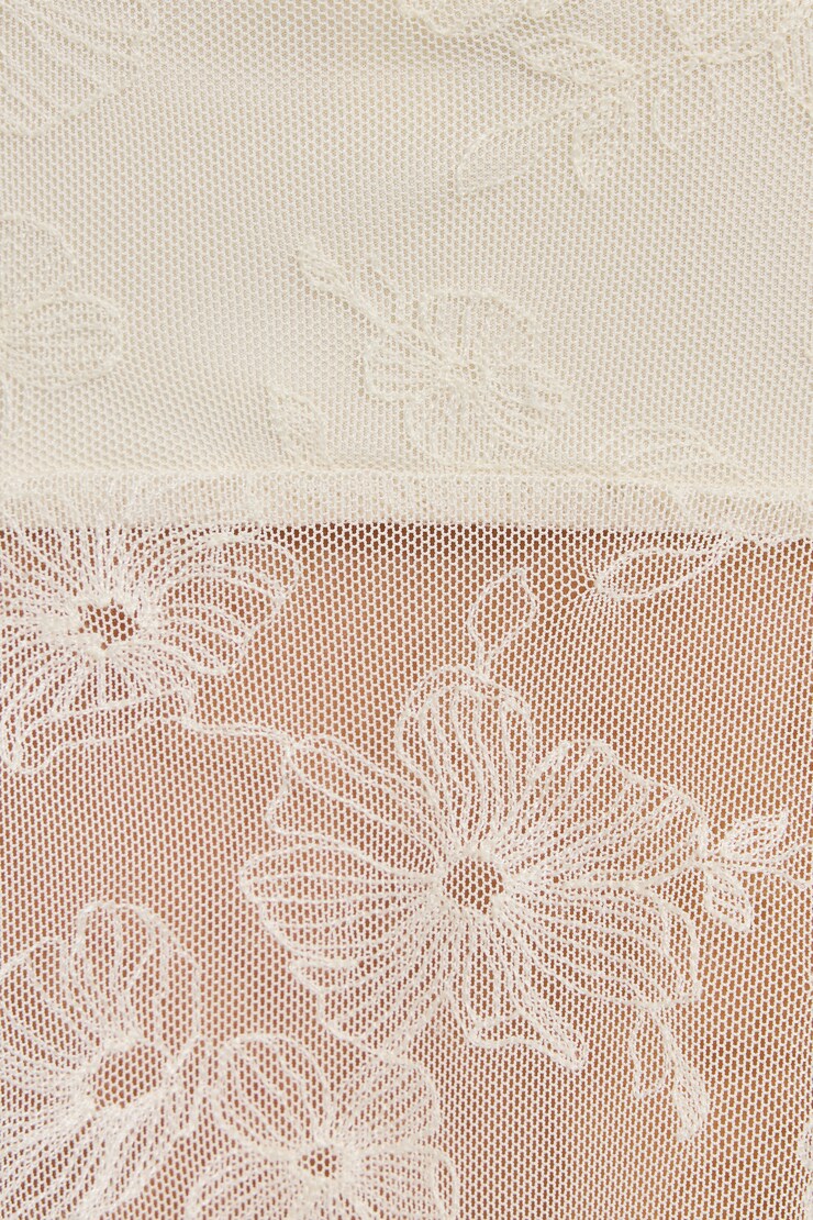 Embroidered Mesh Flyaway Cami Top, Sea Salt Off-White/Spring Floral, large