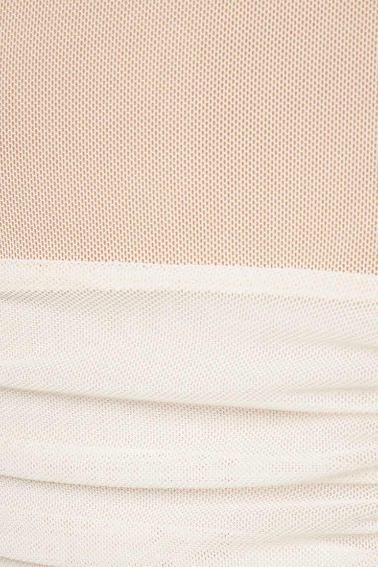 Mesh Bustier Top  Polished Pearl Beige large