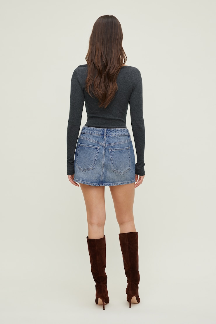 Gia Mini Denim Skort Medium Light Indigo / Tulum Blue large