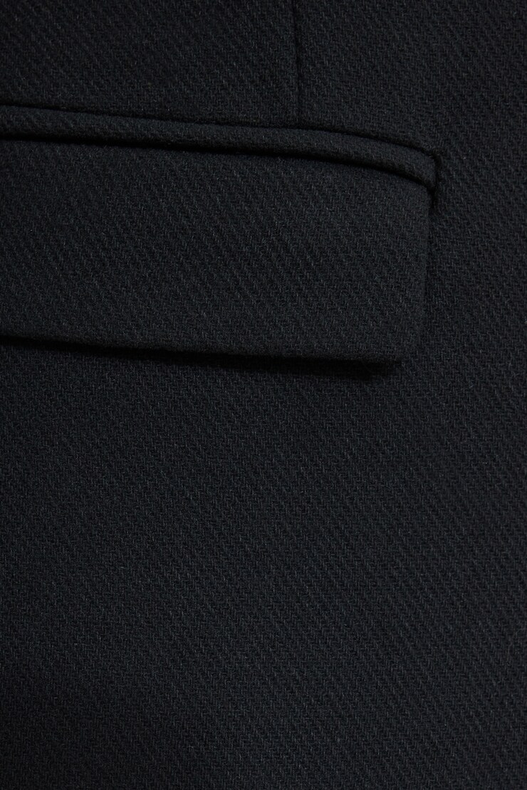 Tailored Single Breasted Coat Jet Black large