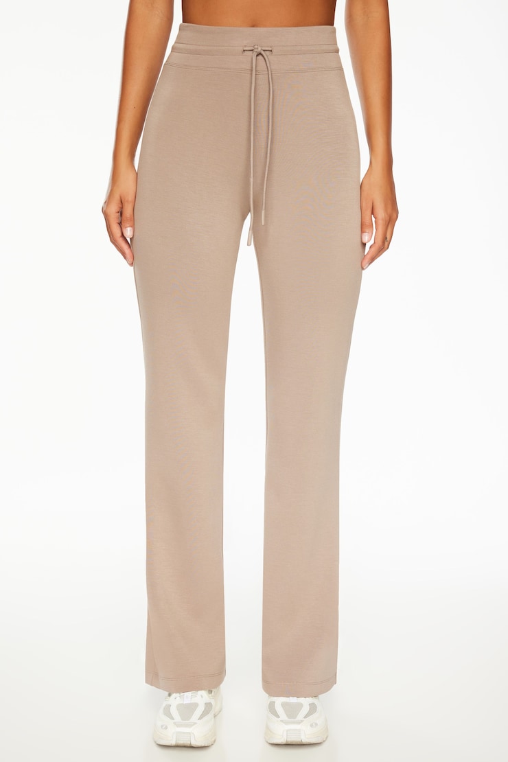 Anywear Scuba Flared Jogger Pants Cinder Beige large