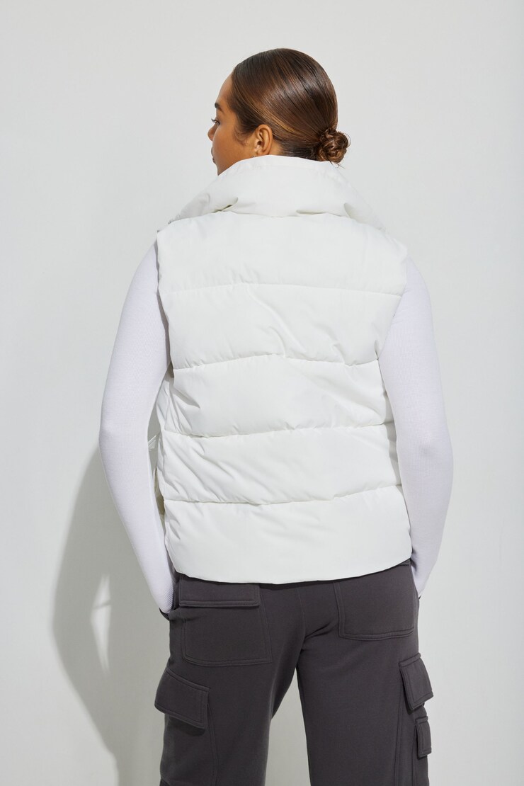 Long Puffer Vest, Snow White, large