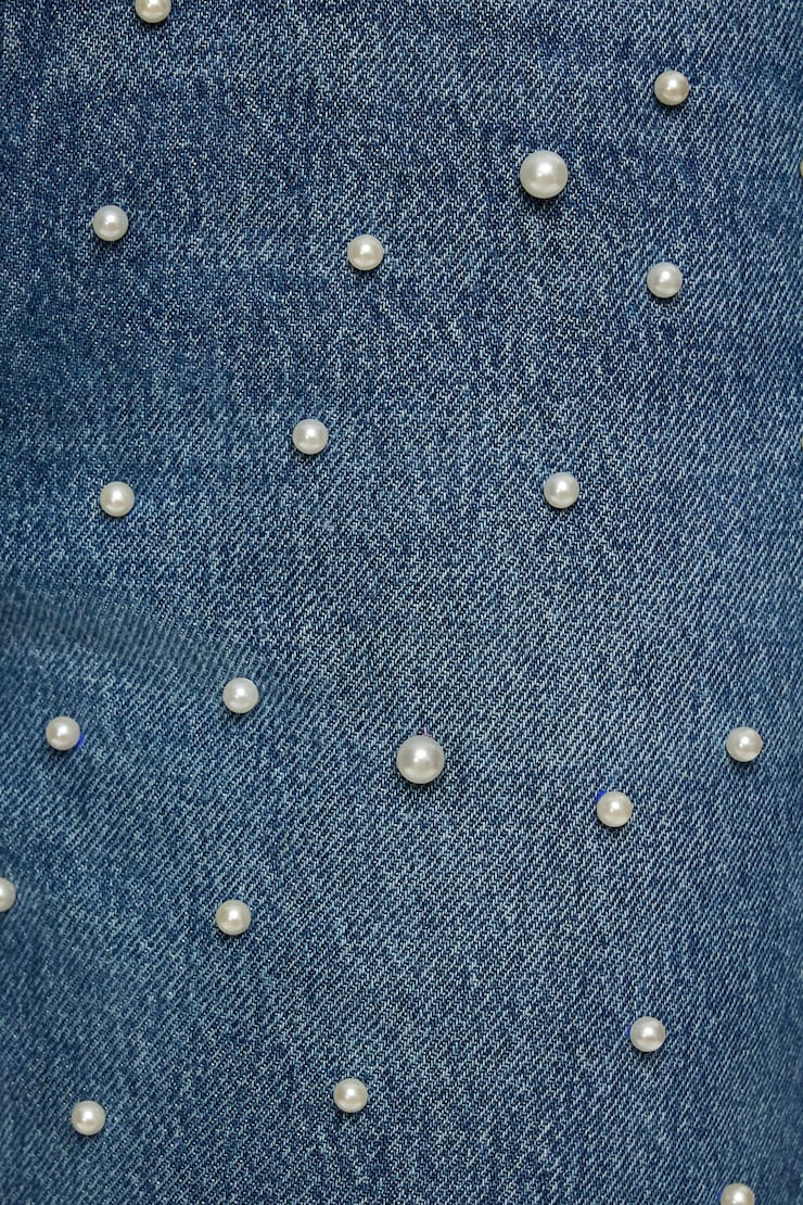 Mika Pearl Relaxed Straight Jeans Medium Dark Indigo/Aspen Blue large