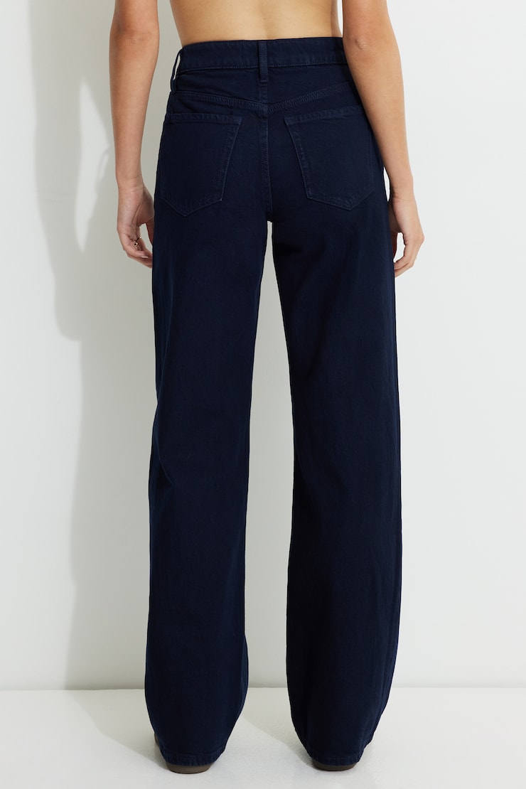 Heidi High Rise Wide Leg Jeans Dark Indigo Blue / Kingston large