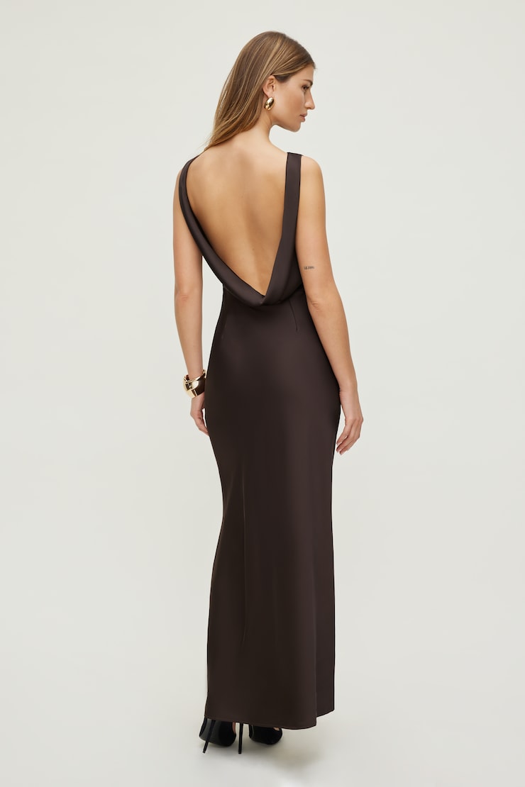 Nora Satin Maxi Slip Dress