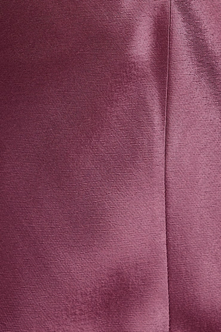 Square Neck Satin Slip Midi Dress Damson Purple large