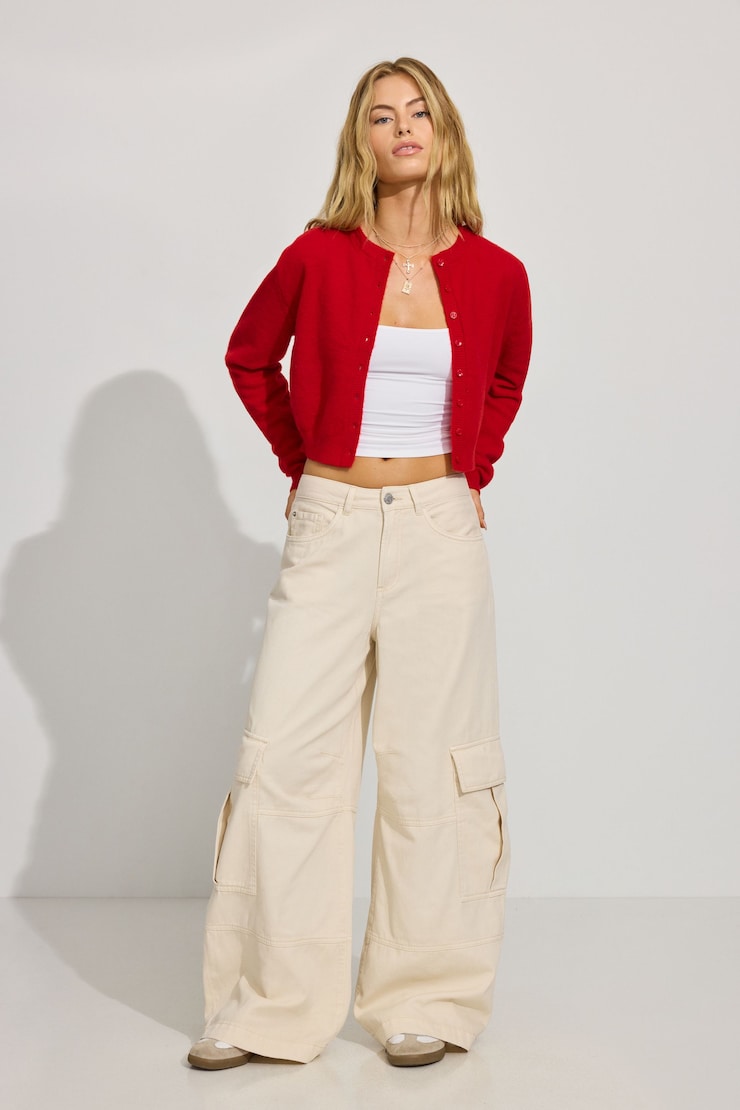 Extreme Baggy Cargo Pants, Marshmallow Off-White, large