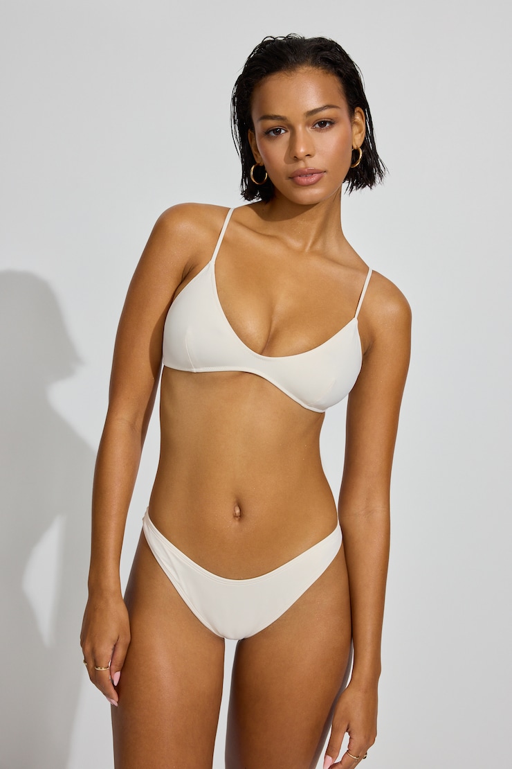 Fixed Triangle Bikini Top, Sea Salt Off-White, large