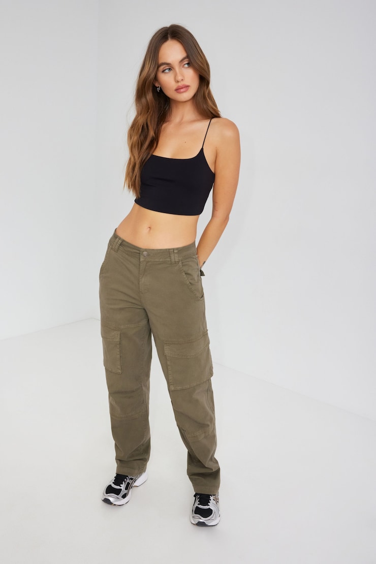 Remi Straight Cargo Pant, Army Green, large