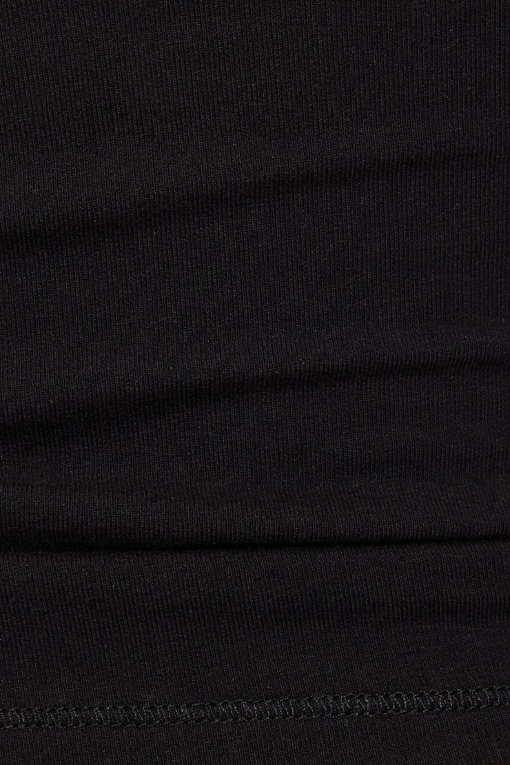 StretchTerry Plunge Halter Top, Jet Black, large